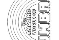 Ausmalbild die fantastische welt von gumball logo