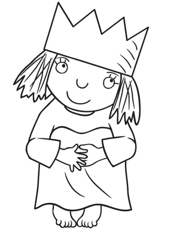 Ausmalbild die kleine prinzessin