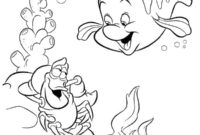 Ausmalbild die krabbe sebastian und der fisch fabius