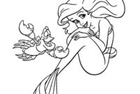 Ausmalbild die krabbe sebastian und prinzessin arielle