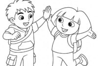 Ausmalbild diego und dora