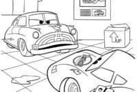 Ausmalbild doc hudson und lightning mcqueen