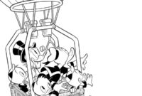 Ausmalbild donald dagobert und tick trick und track in einem ballon