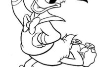 Ausmalbild donald duck auf rollschuhen