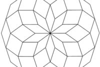 Ausmalbild einfacher mandala