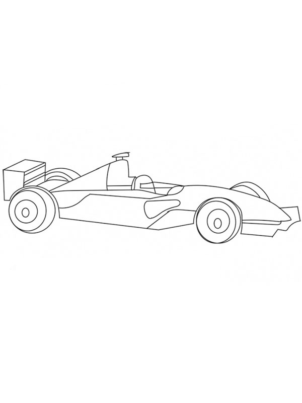 Ausmalbild einfaches formel 1 auto