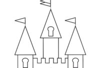 Ausmalbild einfaches schloss