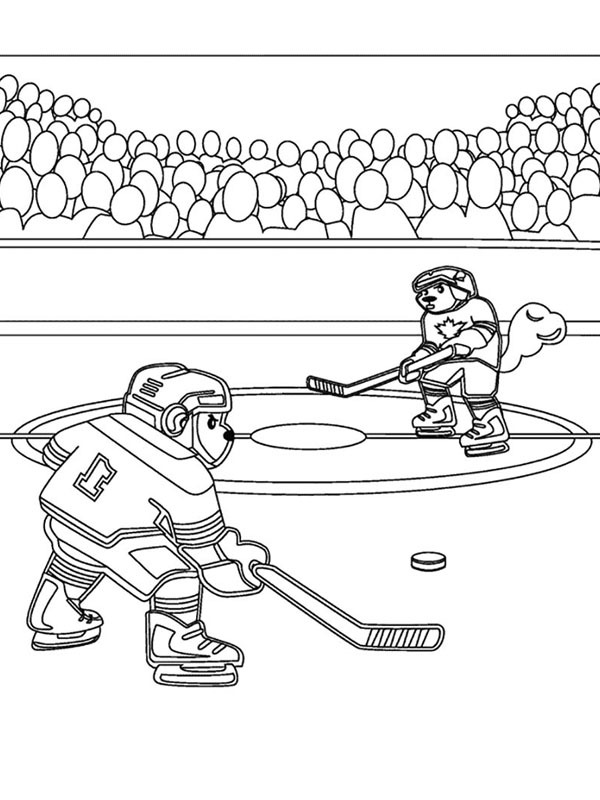 Ausmalbild eishockeyspiel