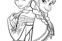 Ausmalbild elsa und anna