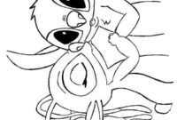 Ausmalbild engel und stitch