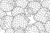 Ausmalbild erdbeeren hintergrund