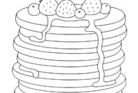 Ausmalbild erdbeerpfannkuchen