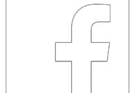 Ausmalbild facebook logo