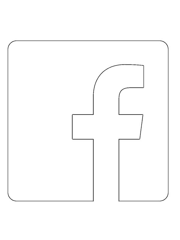 Ausmalbild facebook logo