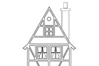 Ausmalbild fachwerkhaus