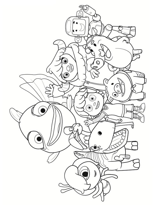 Ausmalbild familie kazoops
