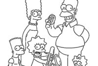 Ausmalbild familie simpson