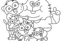 Ausmalbild familie watterson
