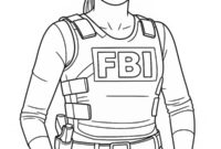 Ausmalbild fbi agent