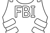 Ausmalbild fbi kugelsichere weste