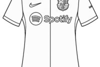 Ausmalbild fc barcelona fussballtrikot