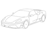 Ausmalbild ferrari f430