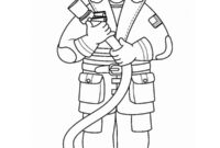 Ausmalbild feuerwehrmann