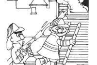 Ausmalbild feuerwehrmann bert