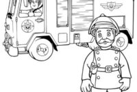 Ausmalbild feuerwehrmann sam und hauptfeuerwehrmann norris steele