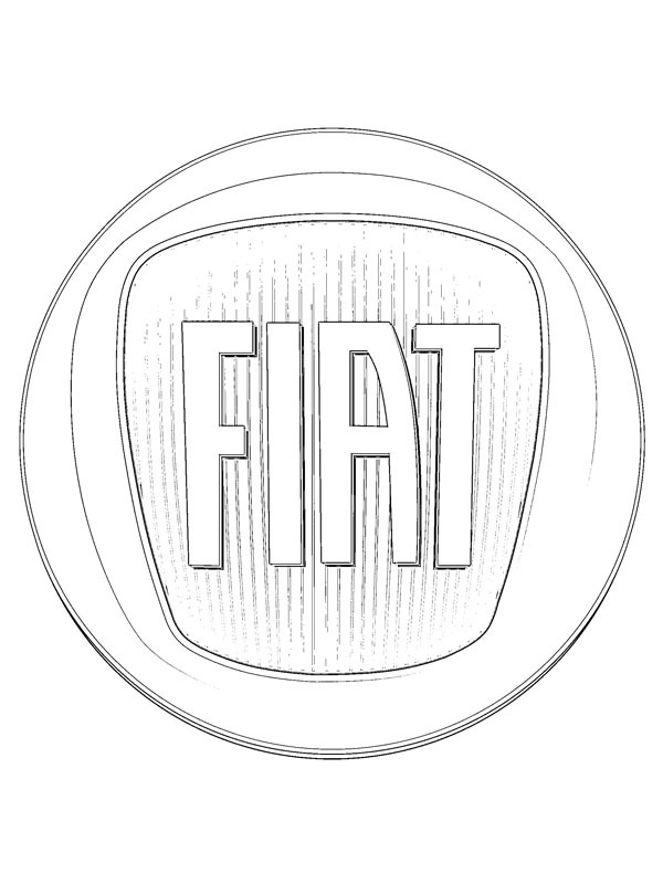Ausmalbild fiat logo