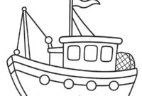 Ausmalbild fischerboot