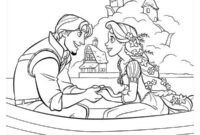 Ausmalbild flynn rider und rapunzel sind verliebt
