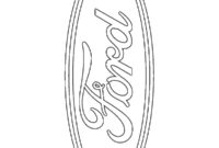 Ausmalbild ford logo
