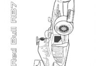 Ausmalbild formel 1 red bull racing