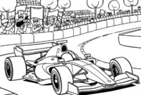 Ausmalbild formel 1 rennen