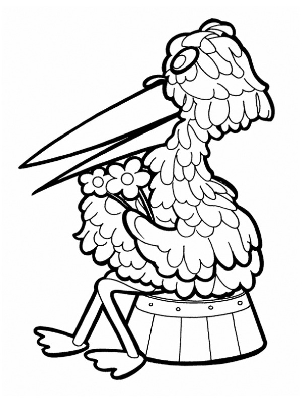 Ausmalbild frau storch
