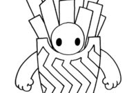 Ausmalbild french fries skin fall guys