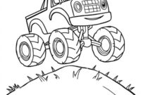 Ausmalbild froehlicher monstertruck