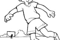 Ausmalbild fussball spielen