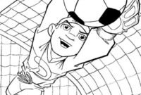 Ausmalbild fussball torwart
