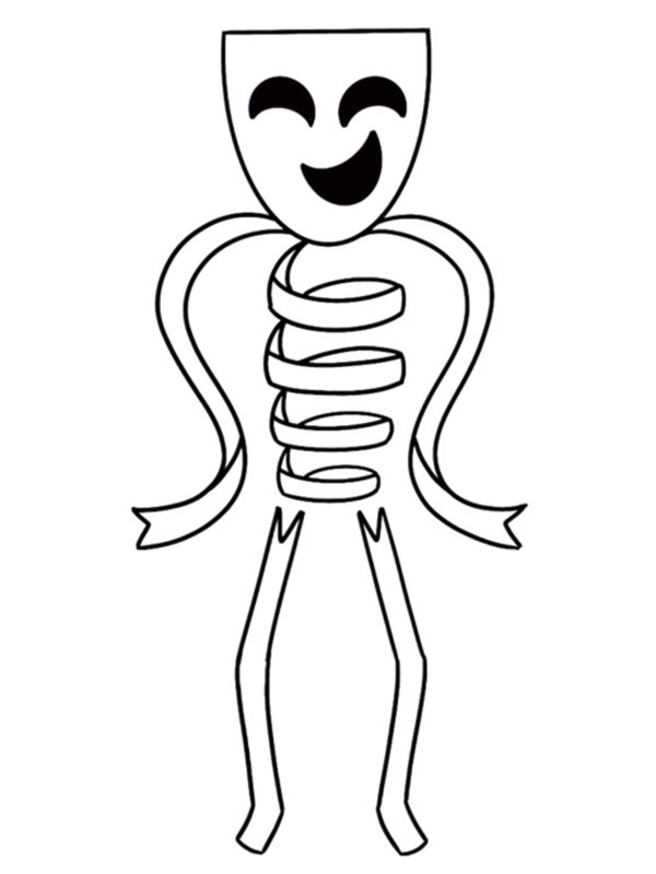 Ausmalbild gangle der unglaubliche digitale zirkus