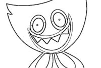 Ausmalbild gesicht huggy wuggy