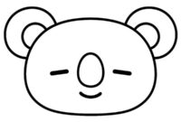 Ausmalbild gesicht koya bt21