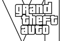 Ausmalbild grand theft auto 6 logo