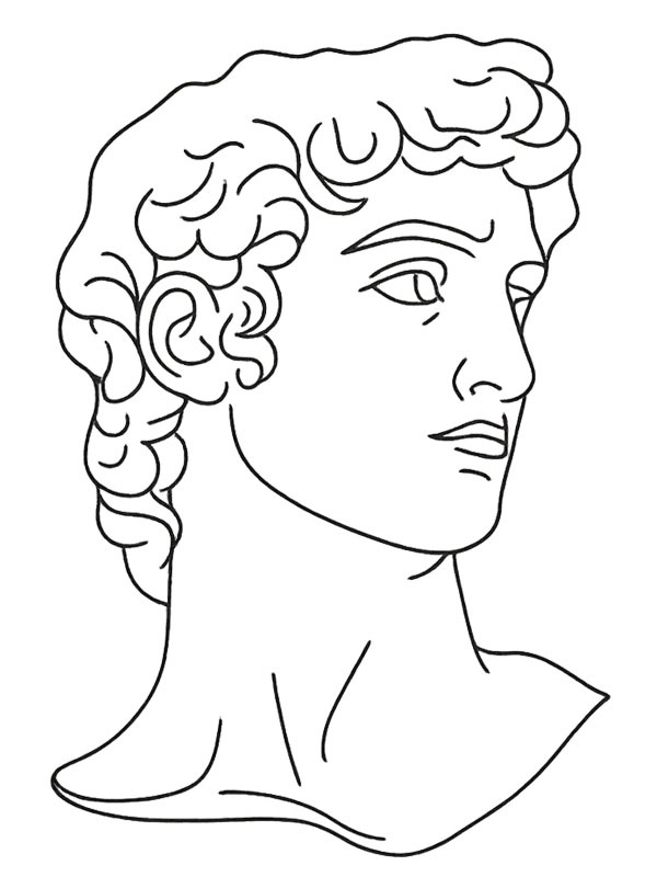 Ausmalbild griechische statue