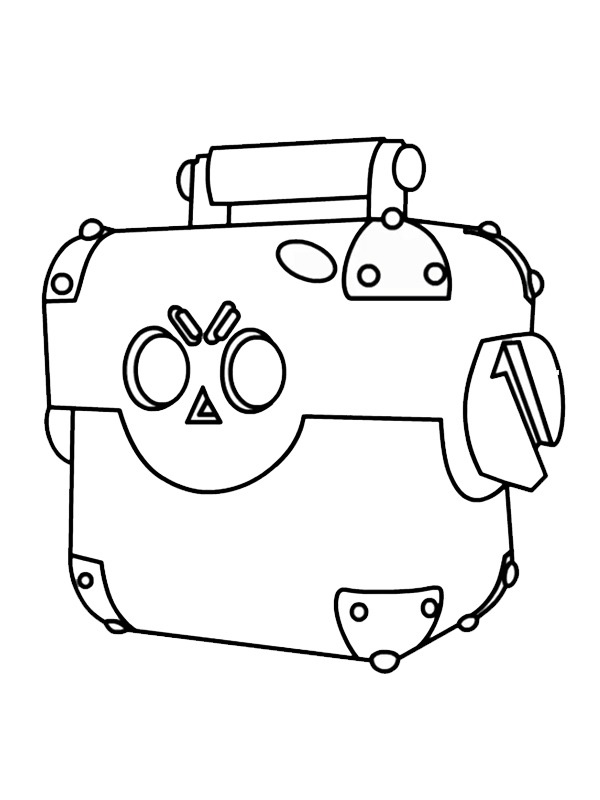 Ausmalbild grosse box von brawl stars