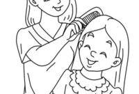 Ausmalbild haare kaemmen