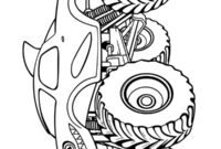Ausmalbild hai monstertruck