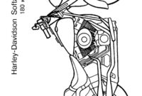 Ausmalbild harley davidson fat boy