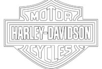 Ausmalbild harley davidson logo